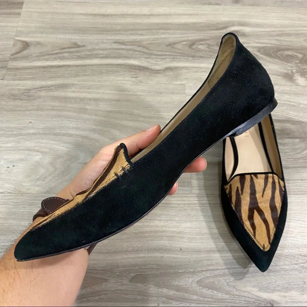 M. Gemi The Stellato Tiger Pony Hair Flat Loafer - Picture 3 of 12
